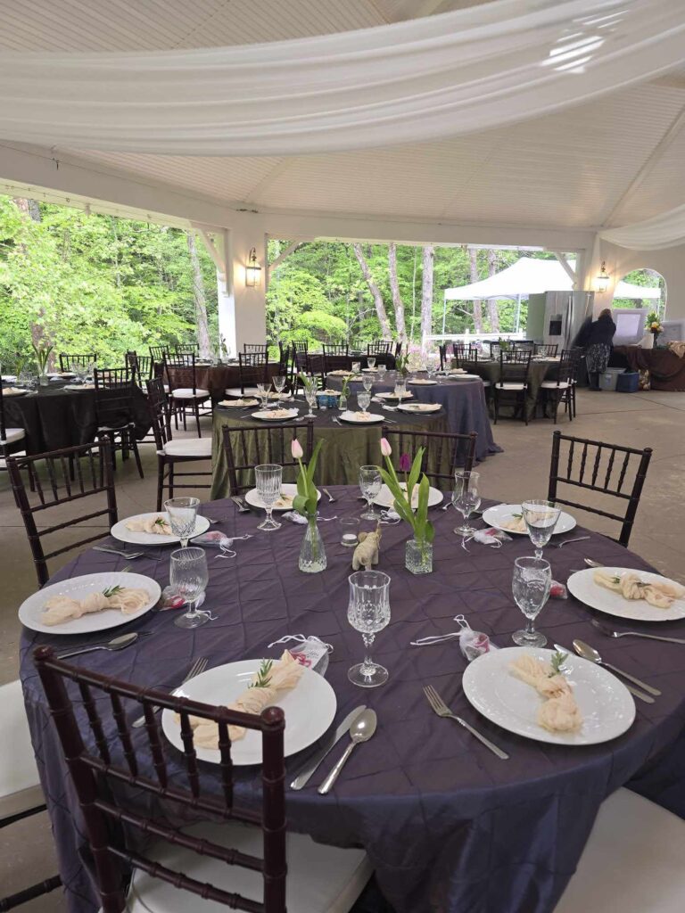 Outdoor wedding ceremony upstate South Carolina near Greenville