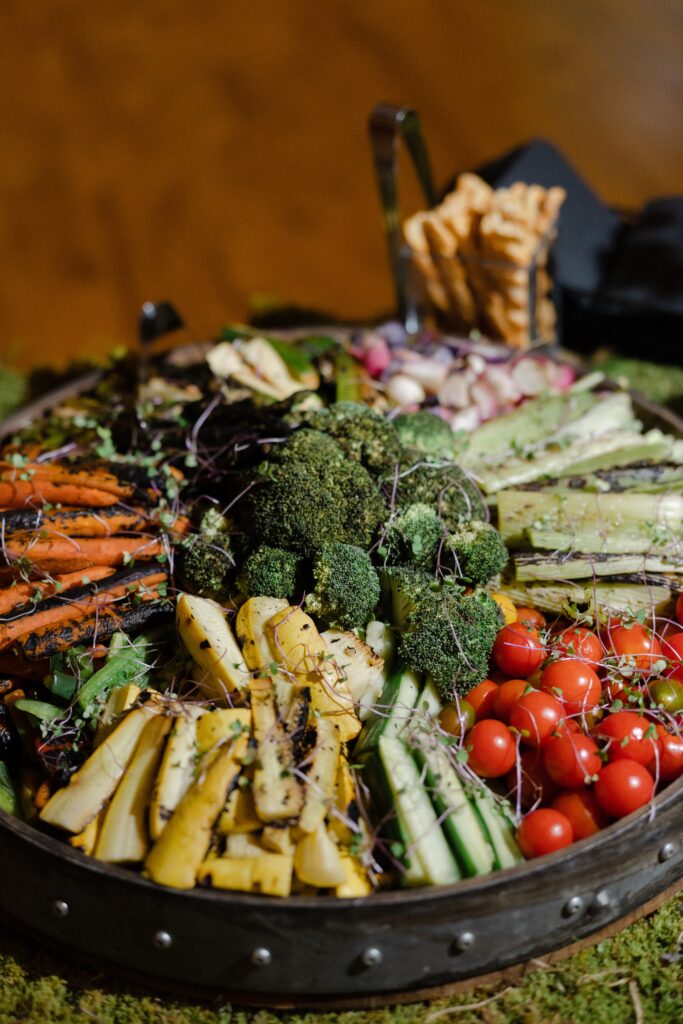 Mouthwatering roasted veggie platter Greenville county best catering South Carolina