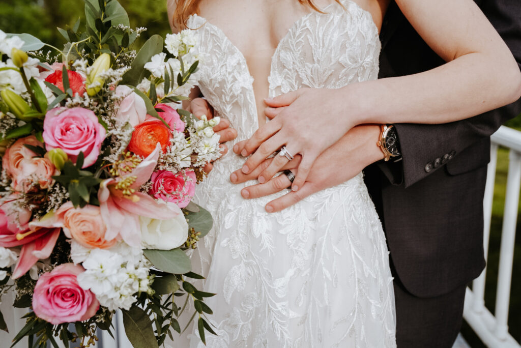 Summer flower bouquet outdoor summer wedding Greenville South Carolina