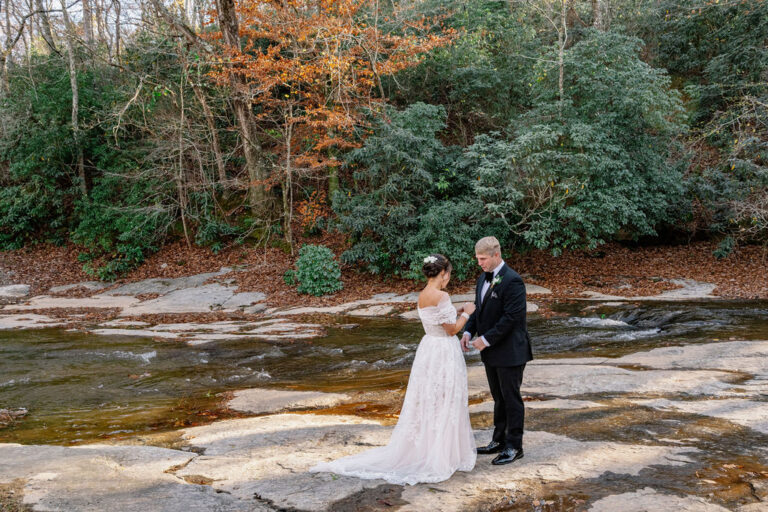 Greenville South Carolina wedding venue by a river with acres of natural beauty