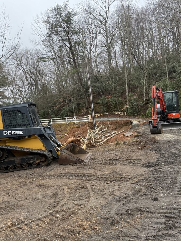 Construction has begun on a covered bridge app venue of Ballenger Bridge wedding venue near Greenville South Carolina Carolina
